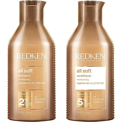REDKEN All Soft, Shampoo and Conditioner Set, for Dry Hair, Argan Oil, Intense Softness and Shine, 300 ml Cover