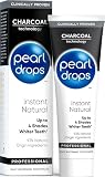 Pearl Drops Professional Daily Toothpaste with Charcoal, Up to 4 Shades Whiter Teeth, Natural Formula, Enamel Protection, Freshens Breath, 75ml