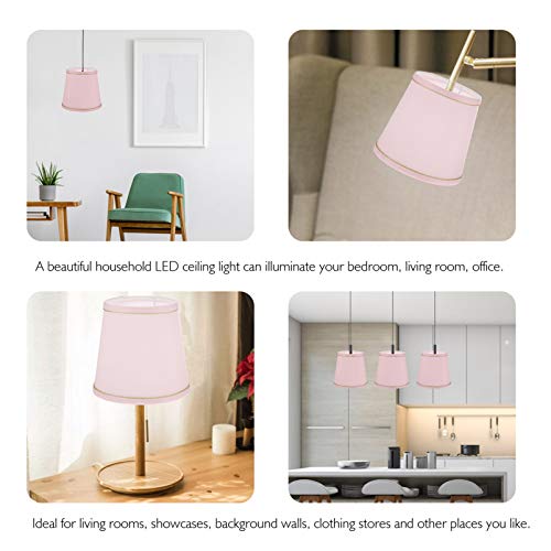 Beaupretty Fabric Drum Lamp Shade Modern Hand Craft Floor Table Lamp Cover Shade Wall Chandelier Light Protection Cover Replacement For Home Office Shop Pink #TOP1