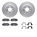 Dynamic Friction Company Front Geospec Brake Rotors with 5000 Advanced Brake Pads includes Hardware 4512-11047