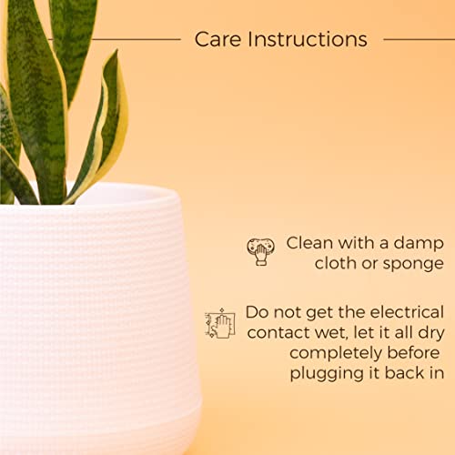 Image of KYARI Illuminati Led Plastic Pots for Indoor Plants with Drainage Hole (Best Flower Pots & Planters for Home Decor, Living Room, Kitchen, Bedroom, Table Top, Office, Gifting, Warm White)
