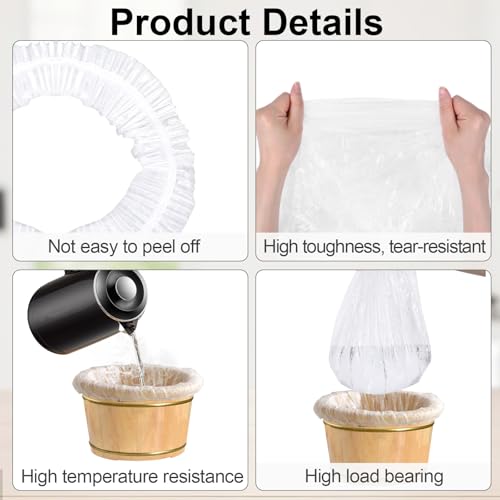 25 liners desechables transparentes para pedicura miniatura 3