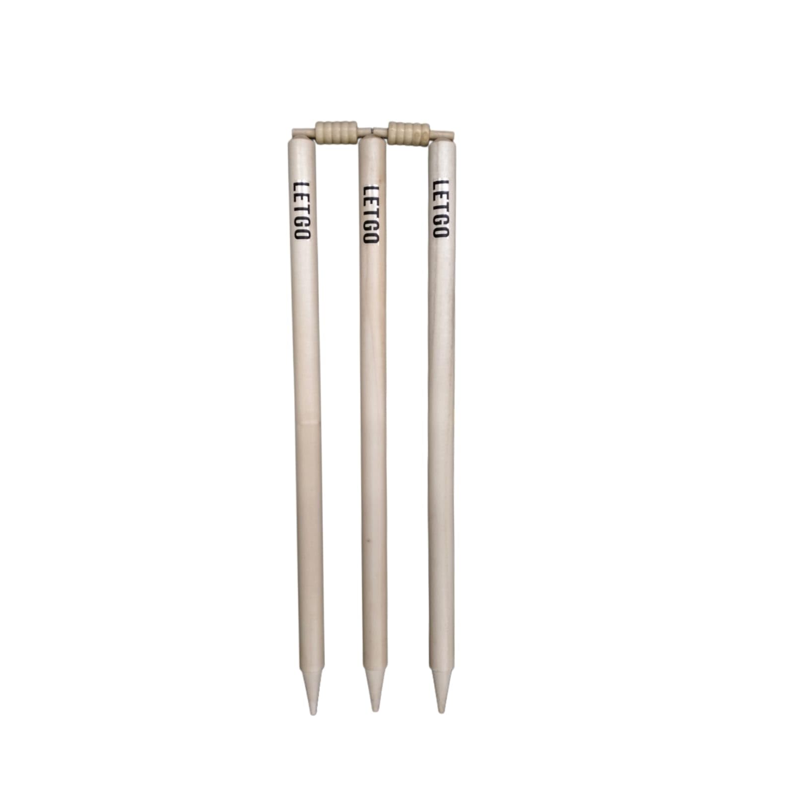 Match Pro Wooden Cricket Stumps Set, White, 3 Stumps, with 2 Bails Outdoor Sports Equipment, Kids and Adults-image-49