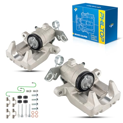 Image of PHILTOP Rear Brake Caliper for 2000 VW Beetle Jetta, 2001 Cabrio 2Pcs | Rear Left and Right Caliper Set. Fits 2000 VW Beetle, Jetta, 2001 Cabrio. Replaces OE: 1J0615423, 192570, 192571