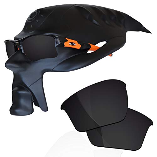 Image of Polarized Lenses Replacement for Oakley Flak Jacket XLJ Sunglasses - Jet Black