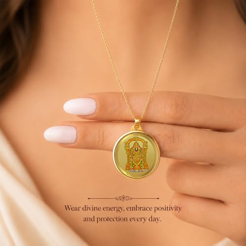 Image of DIVINITI 24K Gold Plated Double-Sided Religious Pendant with Premium Gift Box, Spiritual Locket for Men & Women, Devotional Jewellery for Gifting & Everyday Wear