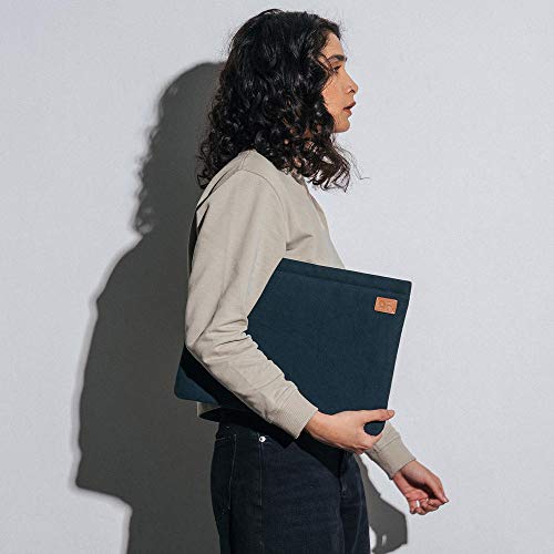 Image of DailyObjects Solid Skipper Sleeve | Stylish Durable Poly Cotton Canvas Material for Laptops & iPads | Zip Closure & Soft Cotton Inner Lining with Printed Slip Pockets