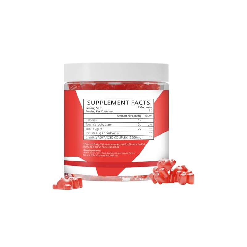 Creatine Gummies 5000mg – Strawberry Flavour Chewables – Muscle Growth, Energy, Brain Function & Recovery – 60 Gummies (30 Servings) – Pre & Post Workout Supplement – Muscle Munch Creatine Monohydrate - Image 8