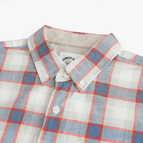Image of Dubinik Mens Short Sleeve Button Down Shirts Soft Breathable Summer Vintage Regular Fit Lightweight Men's Casual Shirt