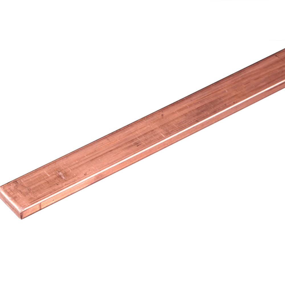 Barra plana de cobre, placa de cobre rectangular, Barra plana de cobre, lingotes de cobre rectangulares for soldadura de material, espesor 10 mm, 15 mm, 20 mm, 25 mm, 30 mm, 35 mm, longitud 200 mm, 20