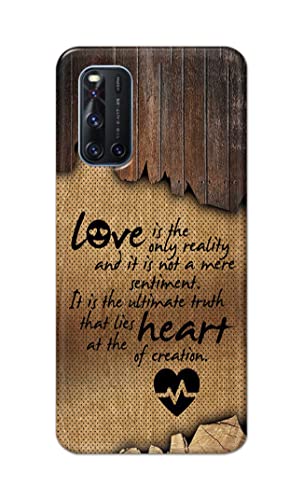 Image of PRINTFIDAA Love is The Only Reality and It is Not Mere Sentiment Printed Designer Hard Case for Vivo V19 Back Cover -(e) RPM1010