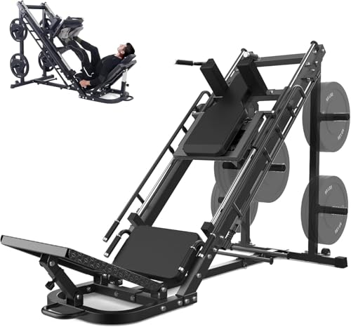 SLEKVERSA 2-in-1 Leg Press & Hack Squat Machine with Linear...