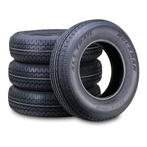 ROCKMAN Trailer Tire ST205/75R15 8-Ply Load Range D 107M Steel Belted Radial...