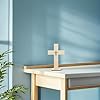 Garneck 10pcs Wooden Crosses for Crafts 6.6inch Unfinished Standing Crosses with Bases Tabletop Small Religious Crucifix Ornaments Catholic Baptism Centerpiece DIY Craft Supplies #1