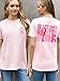 UYIQL in October We Wear Pink Shirt Women Breast Cancer Awareness Tshirt Pink Ribbon Support Squad Breast Cancer Outfits L