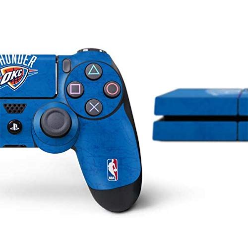 Skinit Decal Gaming Skin Compatible with PS4 Console and Controller Bundle - Officially Licensed NBA Oklahoma City Thunder Primary Logo Design