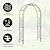 Plow & Hearth Arch Metal Outdoor Garden Arbor Montebello Gunmetal 7 Feet Tall, Steel Iron Trellis Lattice for Climbing Plants & Heavy Vines Wedding Arch Outdoor Patio Décor