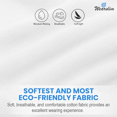 Image of Wearslim Premium Round Neck Super Combed Ultra Soft Cotton Vest for Man, Slim Fit Sleeveless Tank Tops Undershirts for Men with Extended Length for Easy Tuck