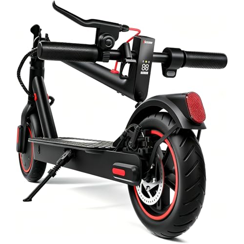 iScooter Electric Scooter Adults & Big Kids, Cruise Control, Dual Braking System, Smart App, Foldable Electric Scooter for Commuting & Campus Use, Matte Deep Black