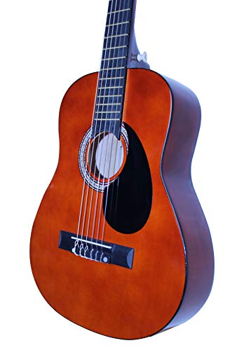 Vizcaya Beginner 31” Classical Acoustic Guitar 1/4 Size Nylon Strings Classical Guitar With Gig Bag, Strap, Picks, Pick Holder, Extra Strings, Electronic Tuner For Students, Adults-Coffee #TOP2