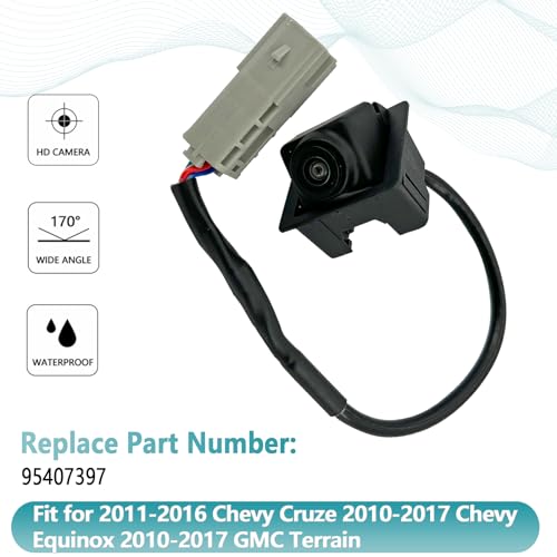 Image of Rear View Back Up Camera Compatible with 2011-2016 Chevy Cruze 2010-2017 Chevy Equinox /GMC Terrain Reverse Park Assist Backup Camera Replaces 95407397 15926123