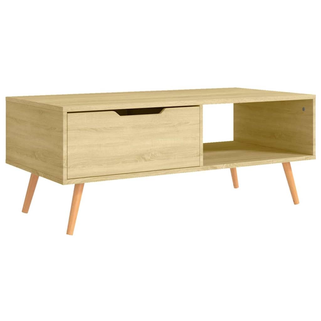 Tavolino da salotto in rovere Sonoma, 100 x 49,5 x 43 cm, in legno