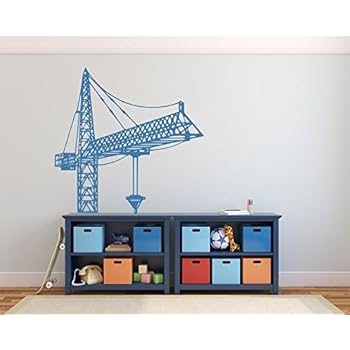 Xl Wandtattoo Furs Kinderzimmer 72425 58x100cm Kran Baukran Fur Jungen Wandaufkleber Fur Kinder Aufkleber Fur Die Wand Tapetensticker Aus Markenfolie 32 Farben Wahlbar Amazon De Kuche Haushalt