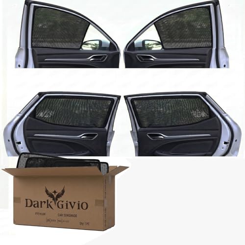 Image of Car Window Sun Shade Protector for TERRANO | Exact Fit Non-Magnetic Half Cut Sunshade (Set of 4 /6) | UV Blocker Side Window Car Curtains & Interior Accessory