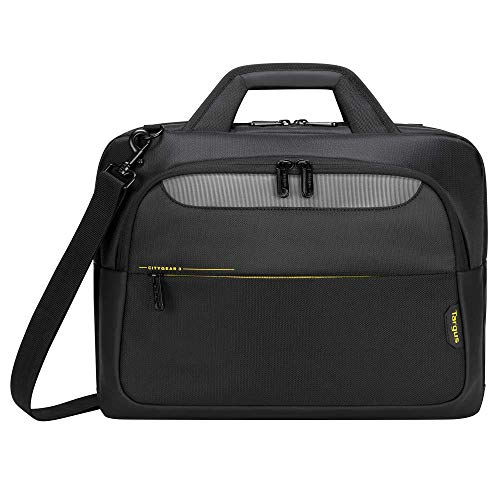 Targus Sacoche CityGear 15"-17,3" - Sacoche pour ordinateur portable de 17 pouces - Housse de transport avec compartiments rembourrés et poches frontales - Noir, TCG470GL Cover