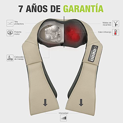 Donnerberg-Masajeador-Cervical-y-Espalda-con-Calor-Infrarrojo-Masajeador-de-cuello-y-hombros-alivia-contracturas-reduce-el-estres-7-ANOS-DE-GARANTIA-Calidad-Alemana-Regalo-Original