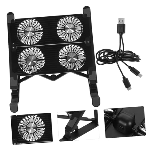 Soporte ajustable para laptop con ventiladores y base de enfriamiento miniatura 7