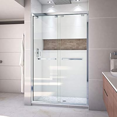 DreamLine Encore 44-48 in. W x 76 in. H Semi-Frameless Bypass Shower Door in Chrome, SHDR-1648760-01