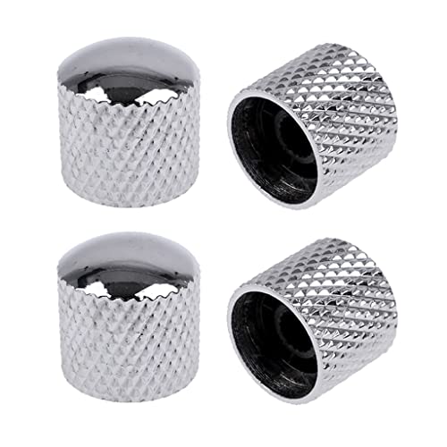 4 pièces Boutons de contrôle de tonalité de volume de guitare électrique en métal, for potentiomètre de basse de guitare… - Les Beatles, Paul McCartney, John Lennon, RIngo Starr, George Harrison 4 pièces Boutons de contrôle de tonalité de volume de guitare électrique en métal, for potentiomètre de basse de guitare…