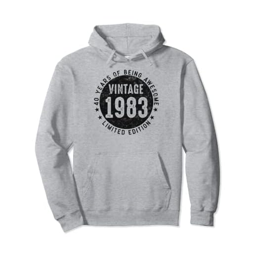 Decoraciones de cumpleaños para hombre, 40 cumpleaños de 1983 Sudadera con Capucha