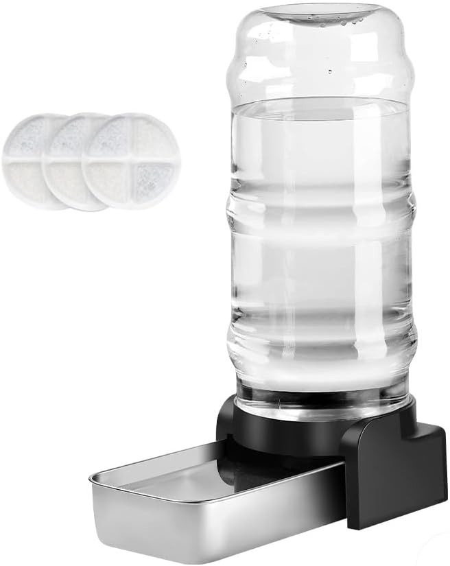Marchul 8.6L Water Dispenser for Dogs and Cats Automatic Water Dispenser with Stainless Steel Water Bowl and 3 Filters Pet Water Dispenser with Large Capacity for Medium and Large Pets