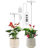 Andy's Orchids LED Grow Light, Adjustable Height, Full Spectrum, 360 Lumen, 40 LED Beads, USB Powered, White, Acrylic & Metal, Modern Design, Indoor Use