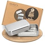 ASAVO 1 x Seifendose, Metall, Aluminum, mit herausnehmbaren Abropfgitter, rostfrei, Seifenschale zum...