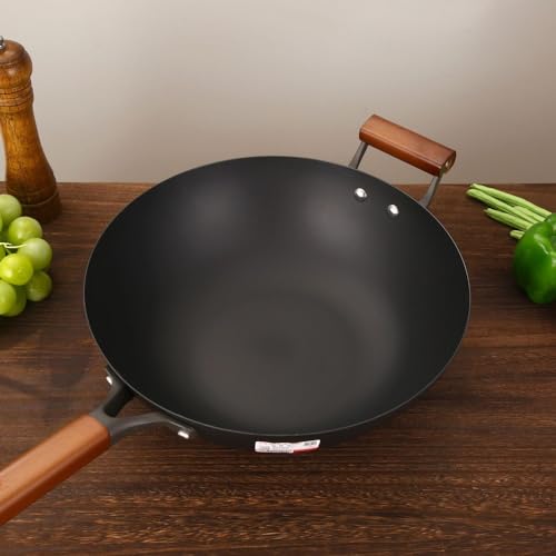 Wok de acero aleado con mango desmontable 34 cm miniatura 4