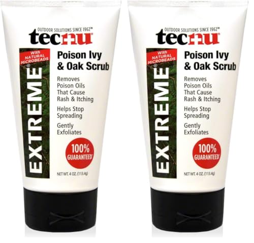 Image of Tecnu Extreme Poison Ivy & Oak Scrub, Poison Ivy Treatment, Removes Poisonous Plant Oils That Cause Rash and Itching (Pack of 2)