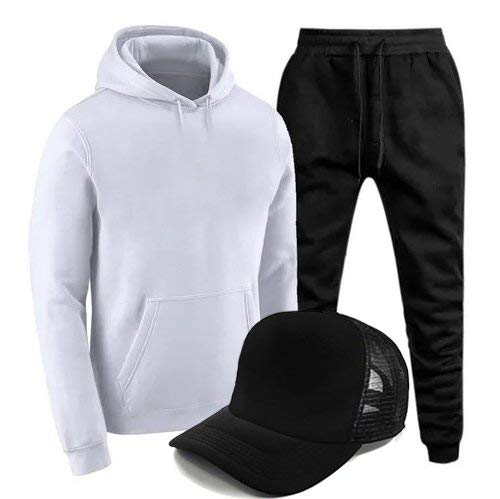 Conjunto Moletom Masculino Canguru e Calça Moletom Jogger + Boné