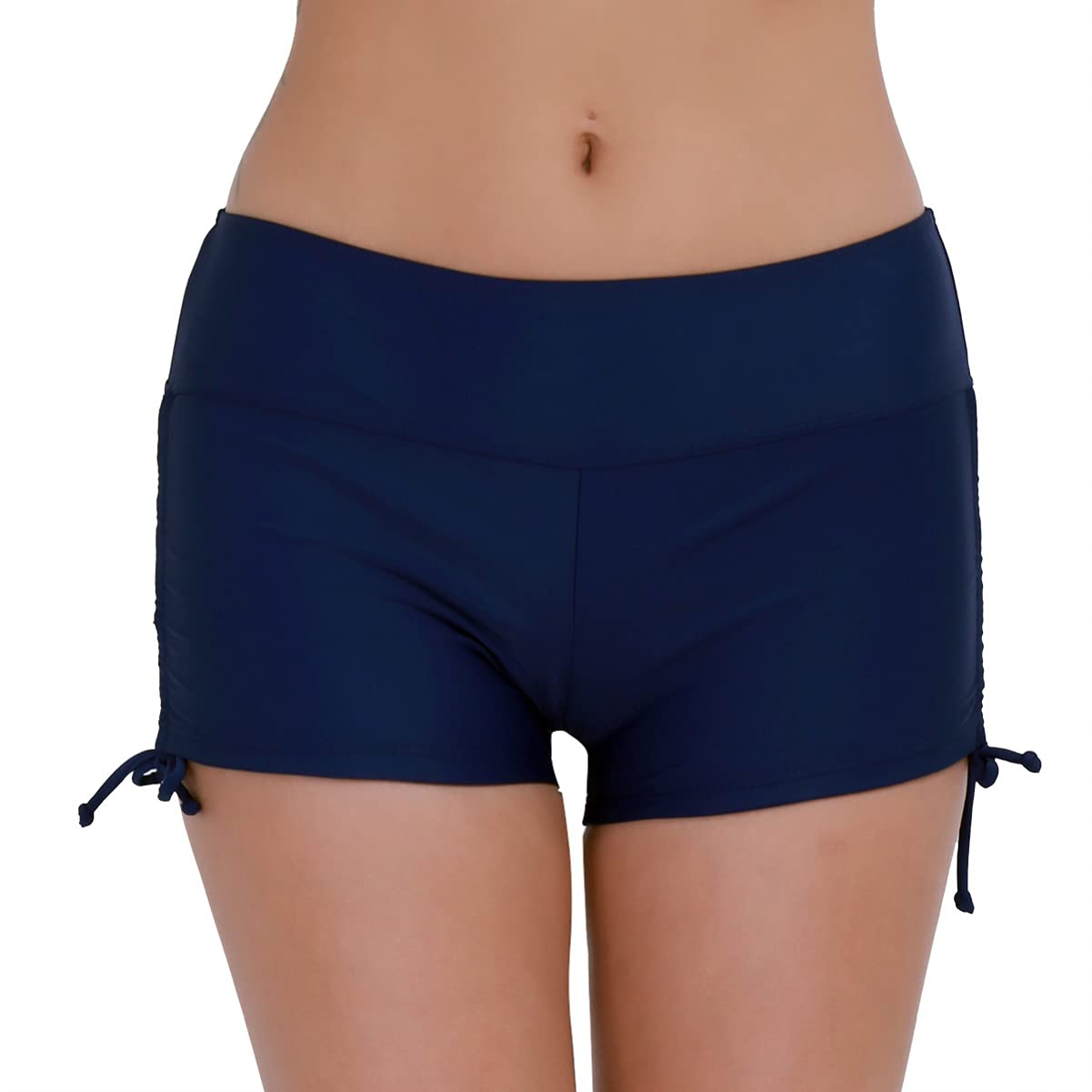 IEFIEL Shorts de Baño Mujer Secado Rápido Cortos con Cordón Ajustables Bikini Short Deportes Acuáticos Size S - 2XL