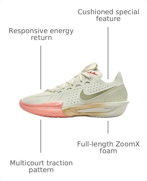 Image of Nike G.T. Cut 3 Basketball Shoes (DV2913-005, Sea Glass /Metallic Gold /University Red /Oil Green) Size 12