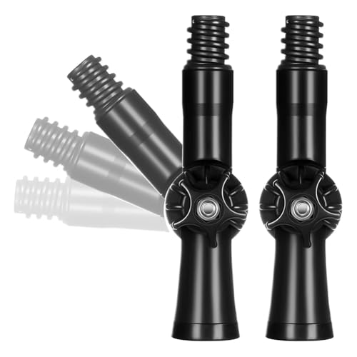 Ginobili 2 Stück Drehbare Winkeladapter-Verlängerungsstangenaufsätze für Gewindeverlängerungsstangen-Farbstangenadapter Zur Befestigung Am Staubwedel