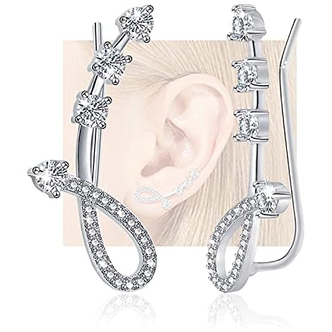 Sterling Silver Cubic Zirconia Cubic Zirconia Earrings for Women Girls Cover