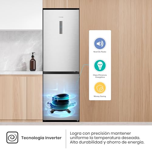 Miniatura 11 de Hisense Rb390n4ccd - Frigorífico Combi, Eficiente Clase D, Capacidad 304 L Con 186 Cm Alto, Cajón Verduras, 4 Estrellas Congelador, Puerta Reversible, Silencioso 39db, Color Blanco