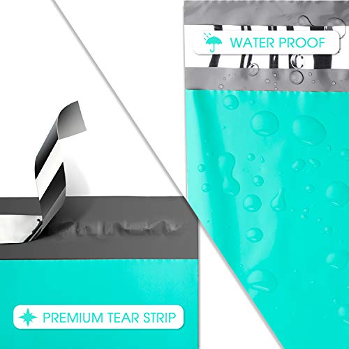 Image of Metronic Poly Mailers 12x15.5 200 Pack, Large Shipping Bags for Clothes | Strong Adhesive Waterproof Tear-resistant Mailing Bags, Shipping Envelopes, Postal Bags for Clothing, Small Business, Teal.