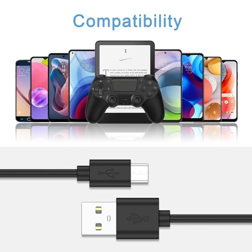 Micro USB Charger Cable for PS4 Controller, Xbox One X S, Kindle Paperwhite, Amazon Fire Tablet, Roku Streaming Stick Express Premiere+, Fire TV Stick, AST Charger & 480Mbps Data Sync Power Cord