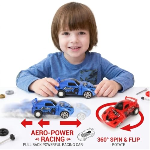 Image of High Speed Racing Car Track with Loop for Kids 6-12 Years Old |1Playset Crazy 360 Degree Corkscrew Super Cars Track Launcher Build & Playing Fun Toys for Boys| Girls Birthday Gift for Children