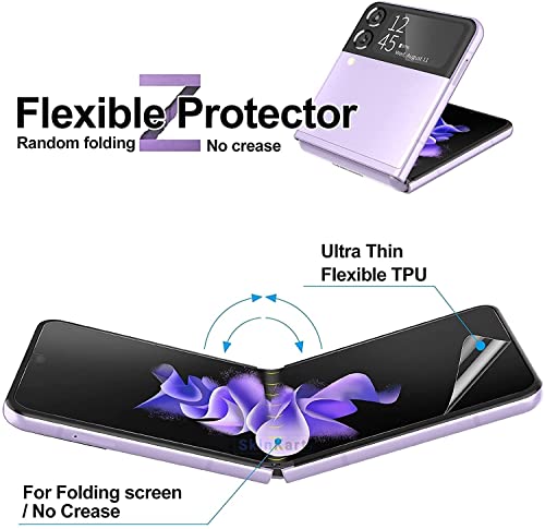 Image of Membrane Hydrogel Screen Protector | Compatible With Samsung Galaxy Z Flip4 5G | 5 Pieces (1-Inner, 3-Back and 1-Hinge) | Self-Healing | Fingerprint Unlock (Pack of 1)
