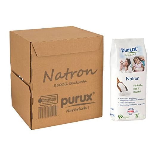 purux Natron Pulver 3kg, Lebensmittelqualität nachhaltig verpackt, Back Soda